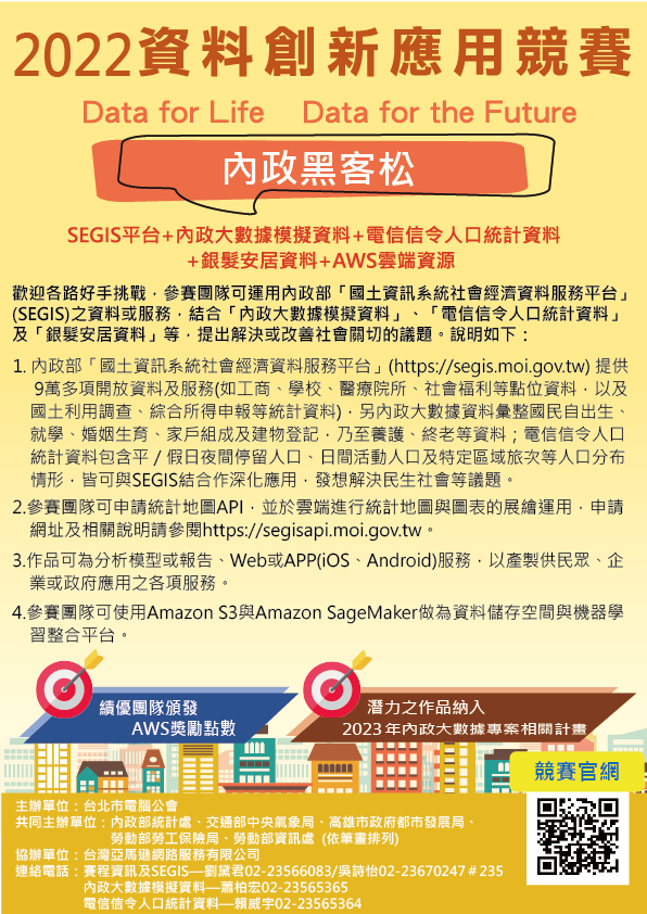 「2022年資料創新應用競賽」之「內政黑客松」